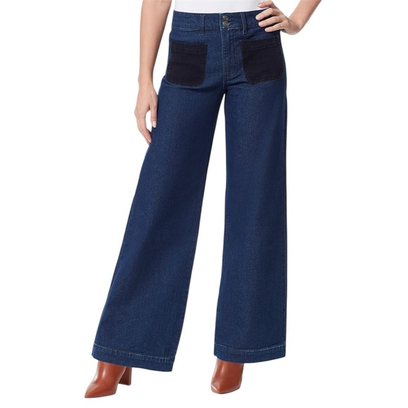 Christian Siriano Denim - Gloria Vanderbilt x Christian Siriano Jeans Women’s Size 30 Dark Denim Wide Leg